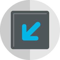 Down Left Flat Scale Icon vector