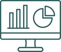 Dashboard Line Gradient Round Corner Icon vector