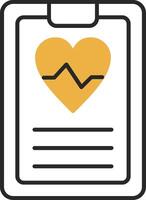 Daily Health App Skined Filled Icon vector