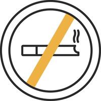 No Smoking Skined Filled Icon vector