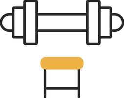 Dumbbell Skined Filled Icon vector