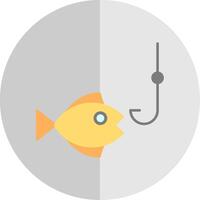 pescar plano escala icono vector