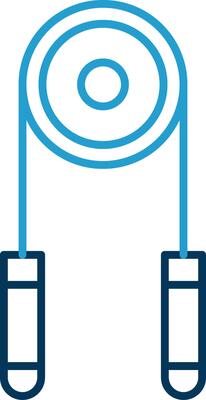 Hand Grip Line Blue Two Color Icon