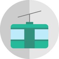 Cableway Flat Scale Icon vector