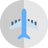avión plano escala icono vector