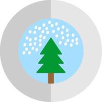 Snow Globe Flat Scale Icon vector