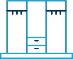 Closet Line Blue Two Color Icon vector