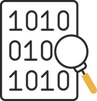 Code Search Skined Filled Icon vector