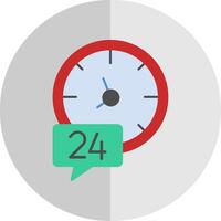 24 Hours Flat Scale Icon vector