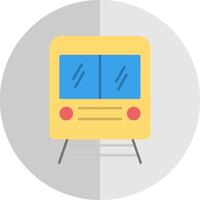 tren plano escala icono vector