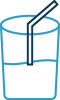 Drink Line Blue Two Color Icon vector