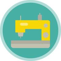 Sewing Machine Flat Multi Circle Icon vector