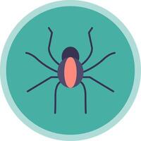 Spider Flat Multi Circle Icon vector