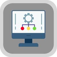 Hierarchy Flat Round Corner Icon vector