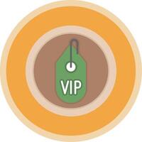 VIP plano multi circulo icono vector