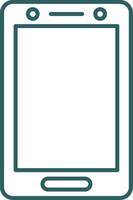 Smartphone Line Gradient Round Corner Icon vector