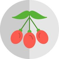 Wolfberry Flat Scale Icon vector