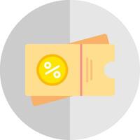 Voucher Flat Scale Icon vector