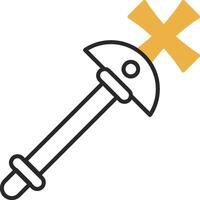Scepter Skined Filled Icon vector
