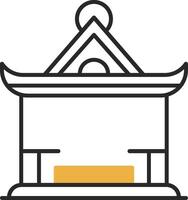 Pavilion Skined Filled Icon vector