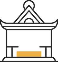 Pavilion Skined Filled Icon vector