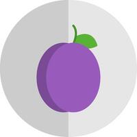 Plum Flat Scale Icon vector