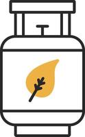 Eco Gas Skined Filled Icon vector