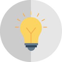 Light Bulb Flat Scale Icon vector