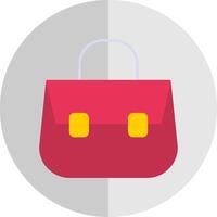 Shoulder Bag Flat Scale Icon vector