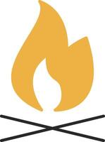 Fire Skined Filled Icon vector