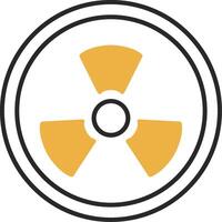 radioactividad desollado lleno icono vector