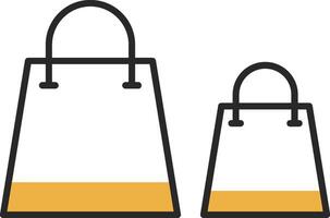 Bags Skined Filled Icon vector