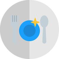 Crockery Flat Scale Icon vector