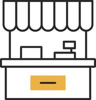 Food Stall Skined Filled Icon vector