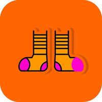 Clown Shoes Filled Orange background Icon vector