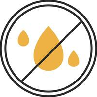 No Water Skined Filled Icon vector