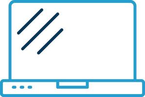 Computer Line Blue Two Color Icon vector