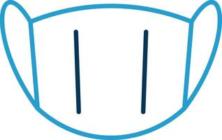 Medical Mask Line Blue Two Color Icon vector