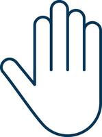 Hand Line Blue Two Color Icon vector