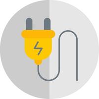 Plug Flat Scale Icon vector