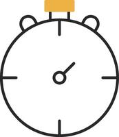 Stop Watch Skined Filled Icon vector