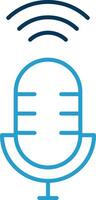 Voice Assistant Line Blue Two Color Icon vector
