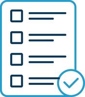 Priority Line Blue Two Color Icon vector