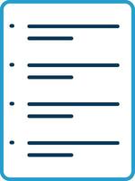 To Do List Line Blue Two Color Icon vector