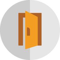 Door Flat Scale Icon vector