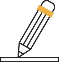 Pencil Skined Filled Icon vector