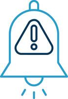 Interruption Line Blue Two Color Icon vector