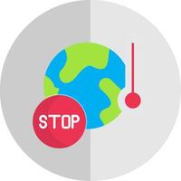 Stop Global Warming Flat Scale Icon vector