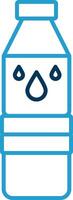 Water Bottle Line Blue Two Color Icon vector