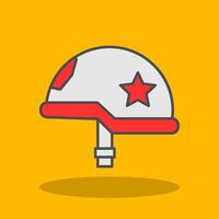 Helmet Filled Shadow Icon vector